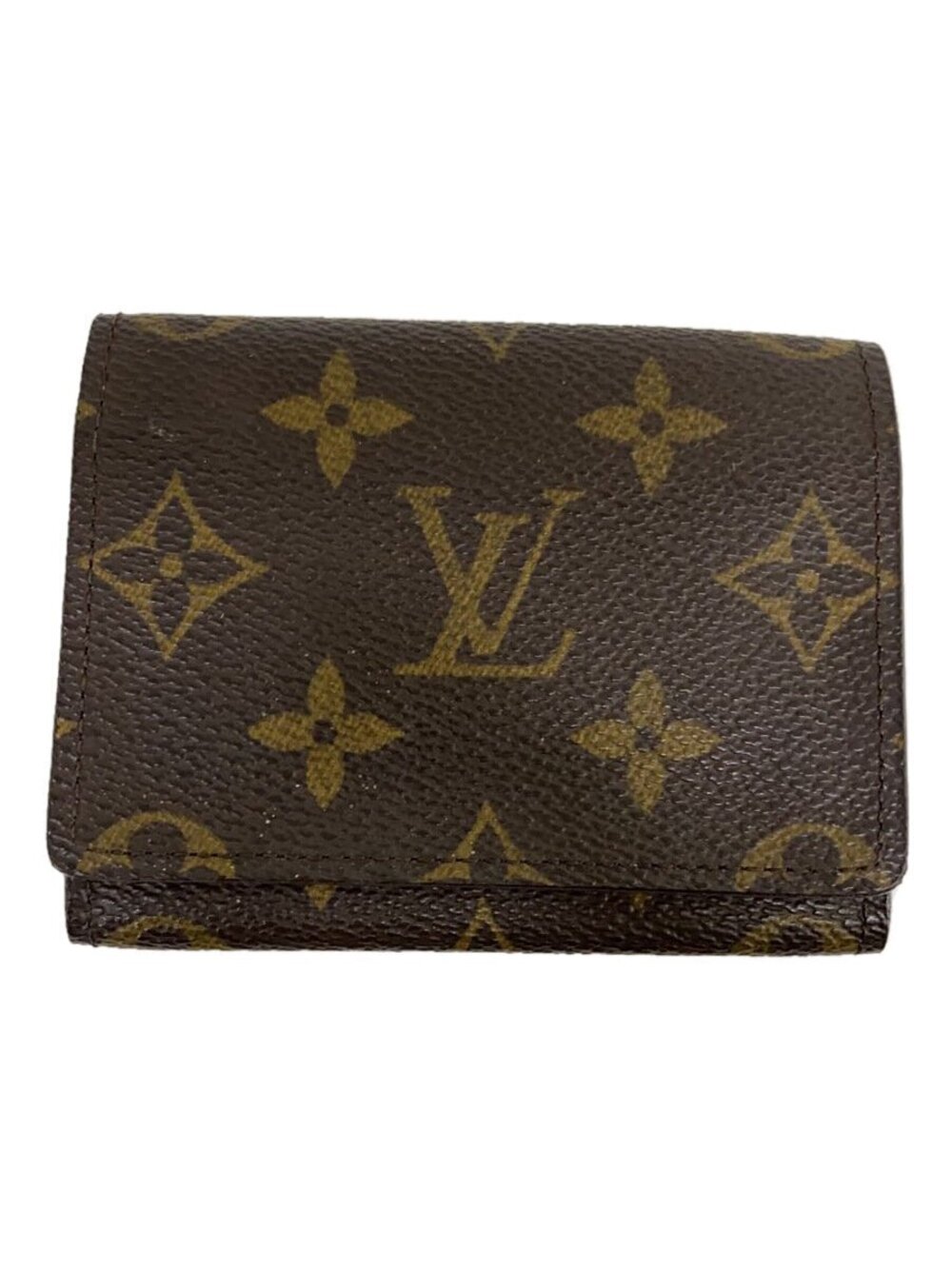 LOUIS VUITTON Envelope Wallet Carte de Visite Monogram Canvas Brown All over